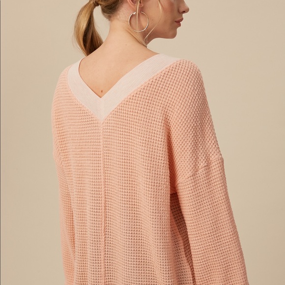 NWT Waffle Knit Pink Top - Picture 7 of 7